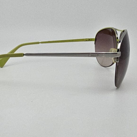 Coach S1013 045 Silver Frame Brown Gradient Lens Semi Rimless Aviator Sunglasses main image 12